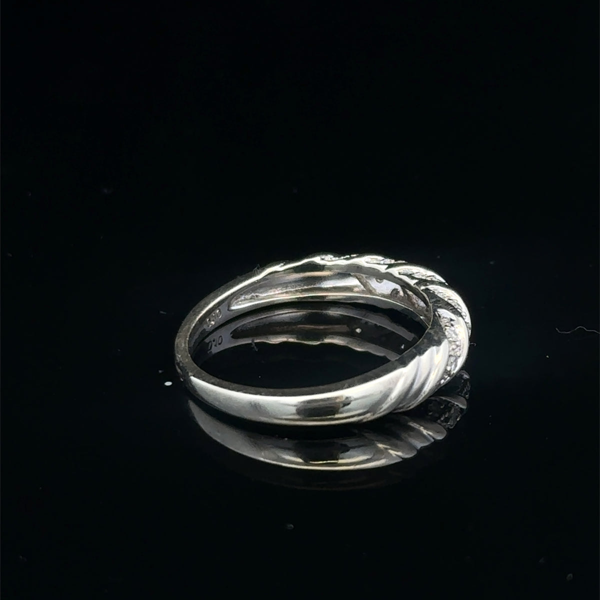 9ct white gold diamond ring size N (sh27951b)