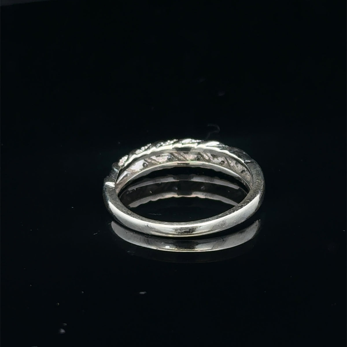 9ct white gold diamond ring size N (sh27951b)