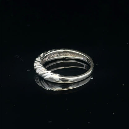 9ct white gold diamond ring size N (sh27951b)