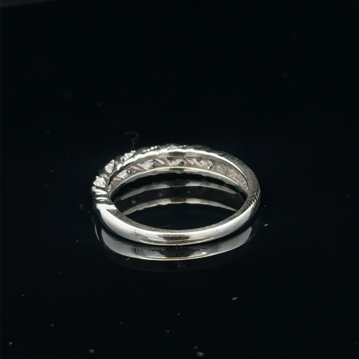 9ct white gold diamond ring size N (sh27951b)