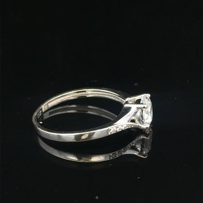 9ct white gold ring size M (sh27975b)