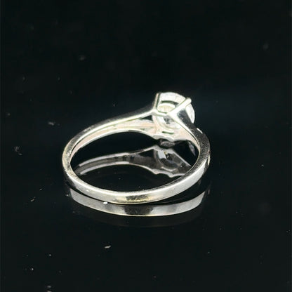 9ct white gold ring size M (sh27975b)