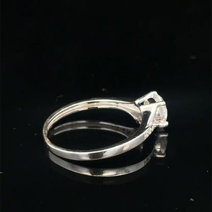 9ct white gold ring size M (sh27975b)