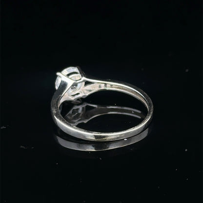 9ct white gold ring size M (sh27975b)