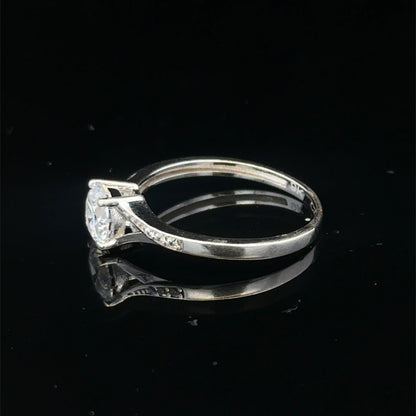 9ct white gold ring size M (sh27975b)