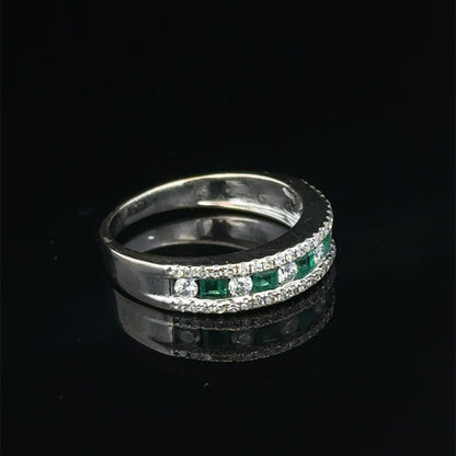9ct white gold ring size L (sh27905b)
