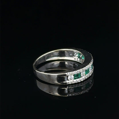 9ct white gold ring size L (sh27905b)