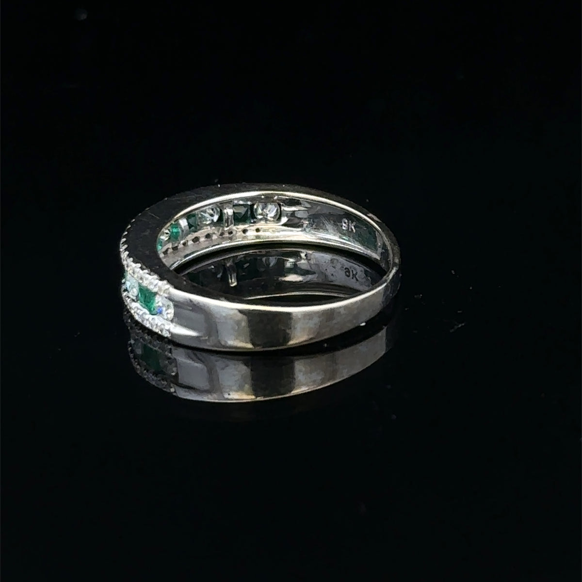 9ct white gold ring size L (sh27905b)