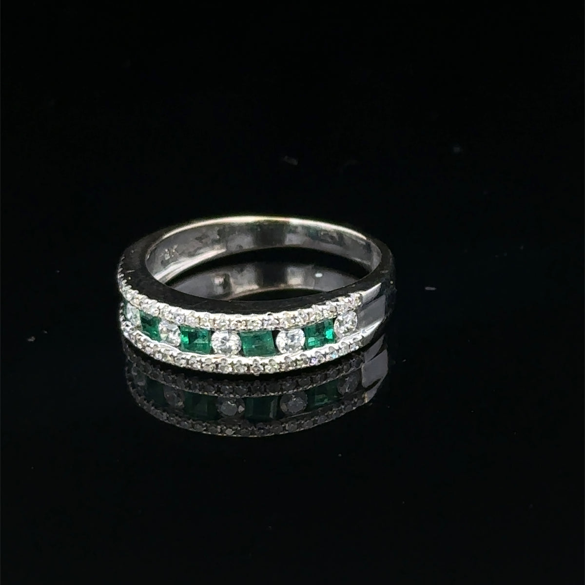 9ct white gold ring size L (sh27905b)
