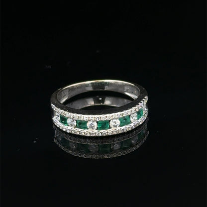 9ct white gold ring size L (sh27905b)