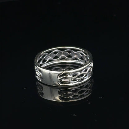9ct white gold ring size N1/2 (sh27906b)