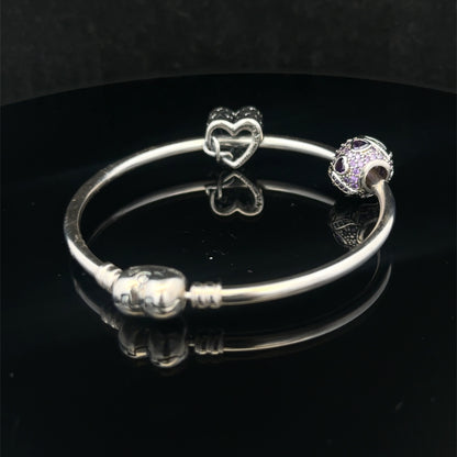 Silver pandora bangle 13.4g (sh27812b)