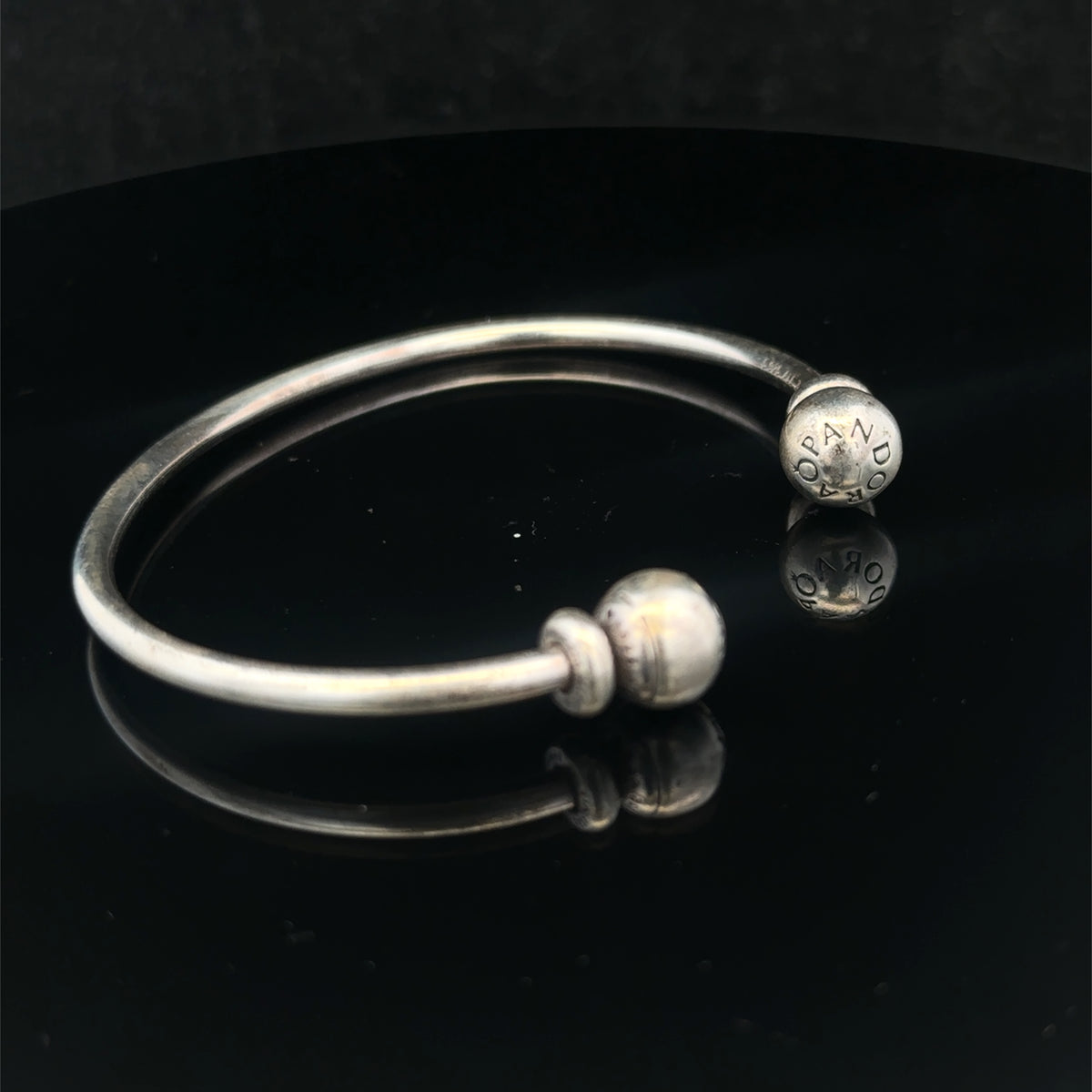 Silver pandora torque bangle 11.5g (sh26720b)