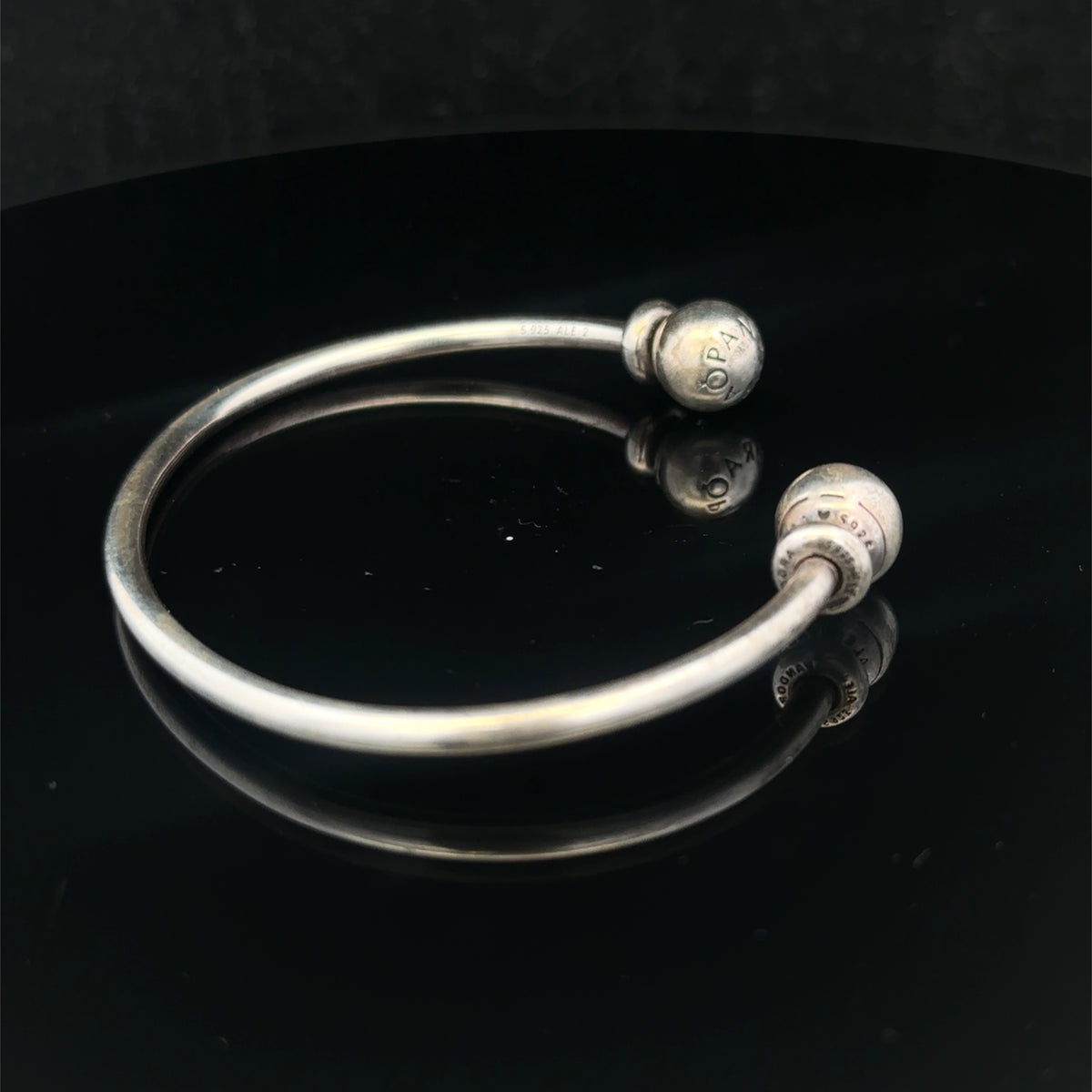 Silver pandora torque bangle 11.5g (sh26720b)