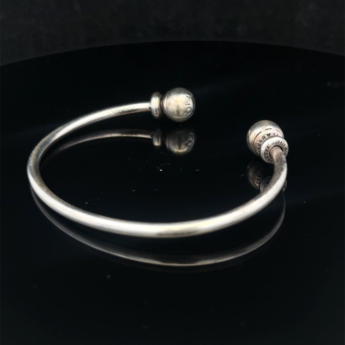 Silver pandora torque bangle 11.5g (sh26720b)