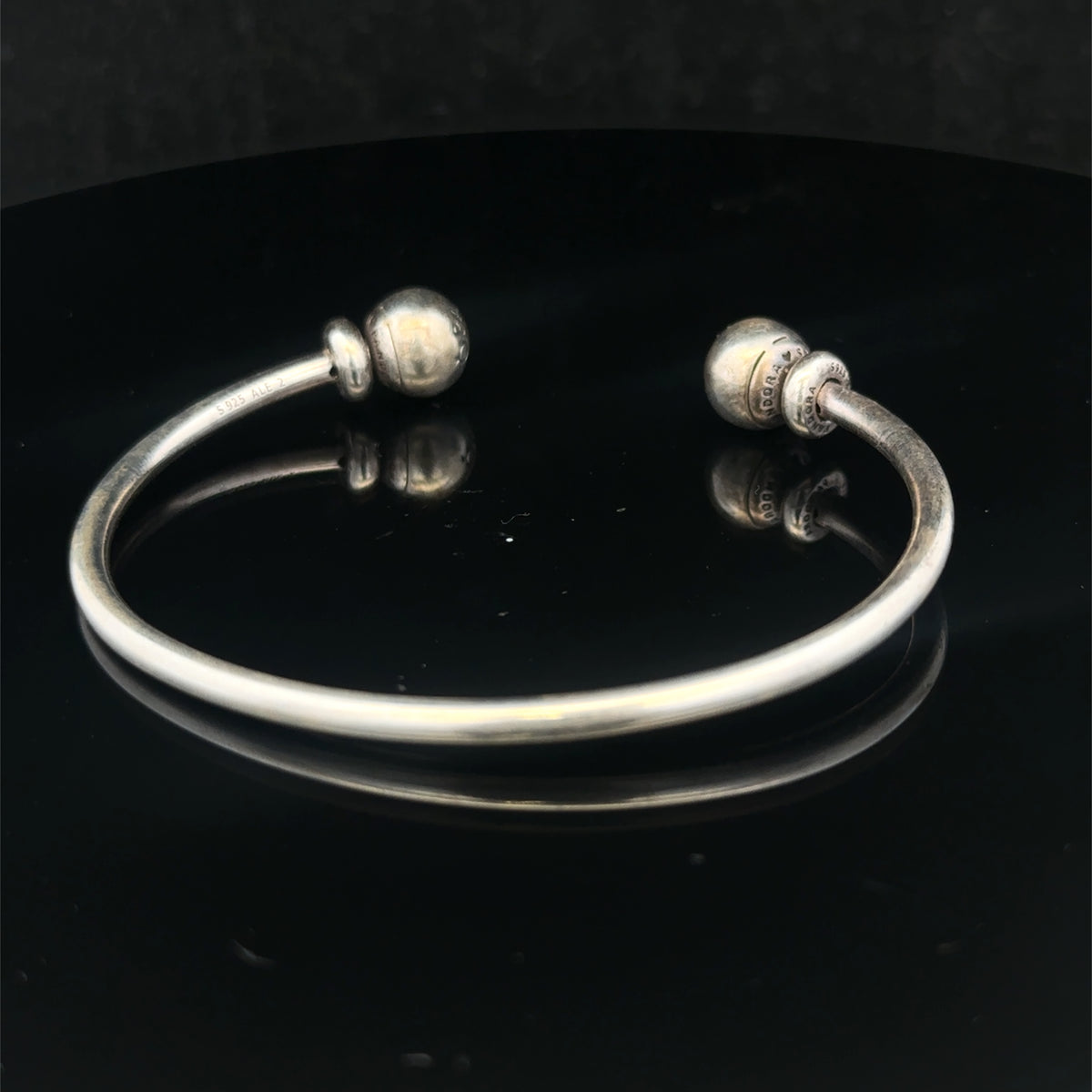 Silver pandora torque bangle 11.5g (sh26720b)