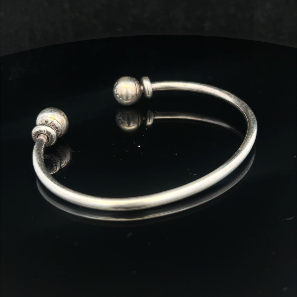 Silver pandora torque bangle 11.5g (sh26720b)