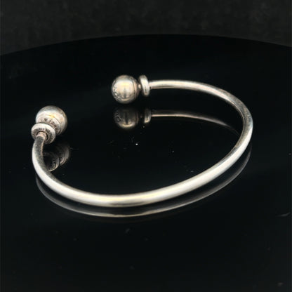 Silver pandora torque bangle 11.5g (sh26720b)