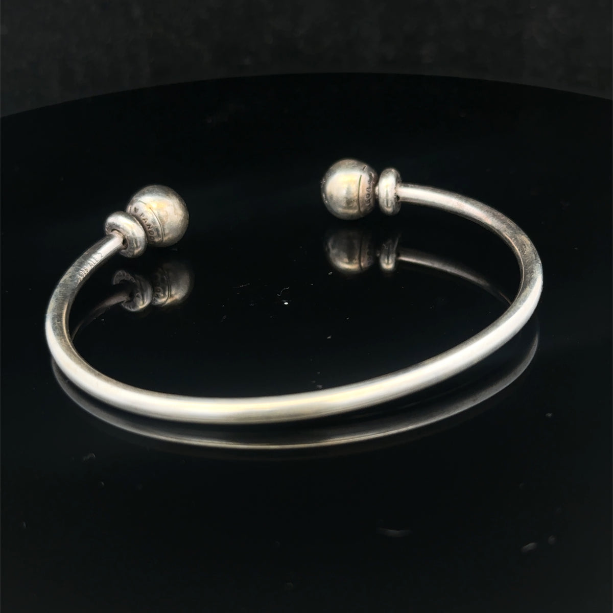 Silver pandora torque bangle 11.5g (sh26720b)