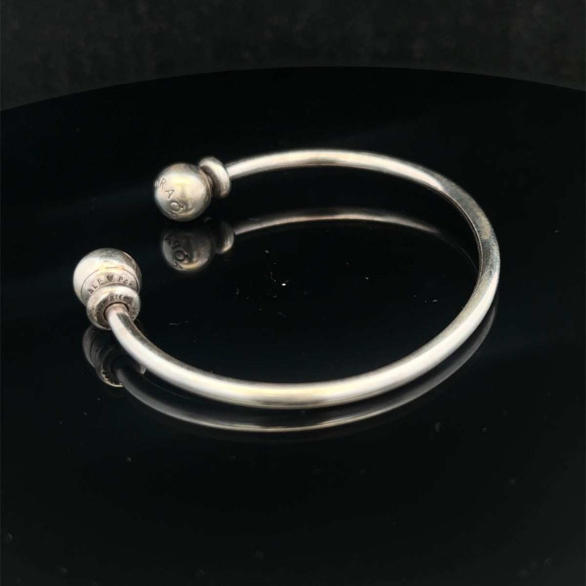 Silver pandora torque bangle 11.5g (sh26720b)