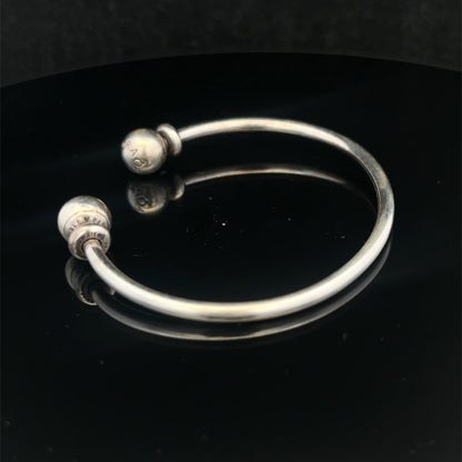 Silver pandora torque bangle 11.5g (sh26720b)