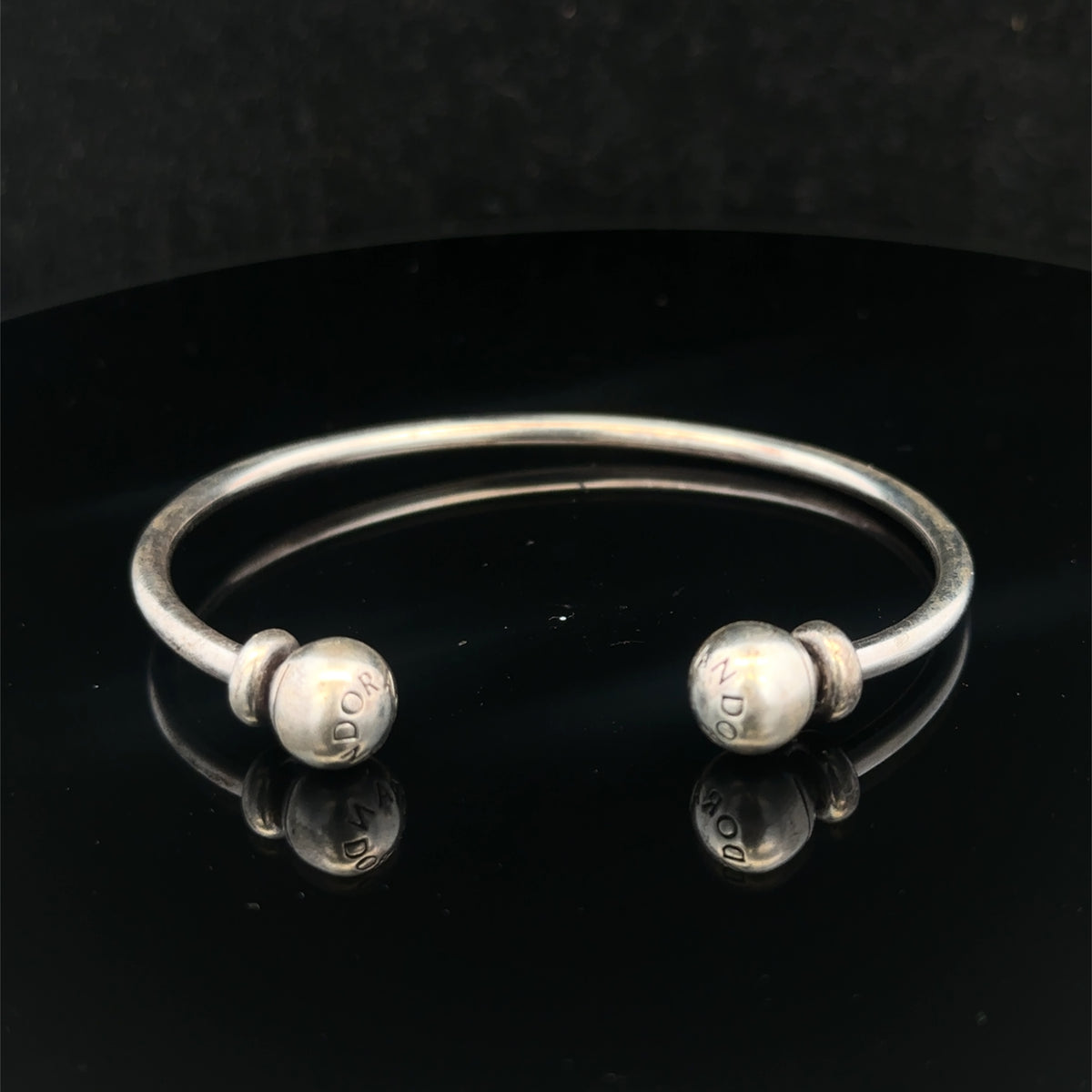 Silver pandora torque bangle 11.5g (sh26720b)