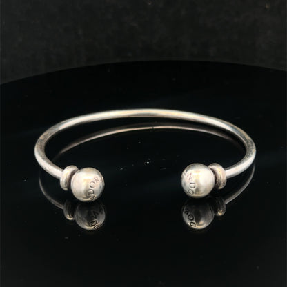 Silver pandora torque bangle 11.5g (sh26720b)