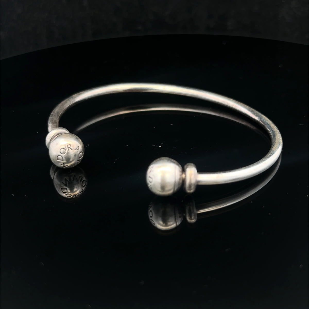 Silver pandora torque bangle 11.5g (sh26720b)