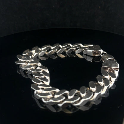 Silver curb bracelet 62.3g (bb1977l)