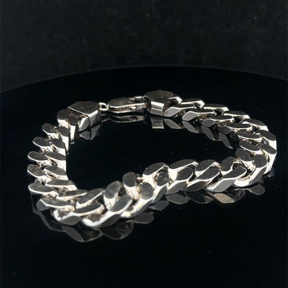 Silver curb bracelet 62.3g (bb1977l)