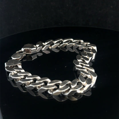 Silver curb bracelet 62.3g (bb1977l)
