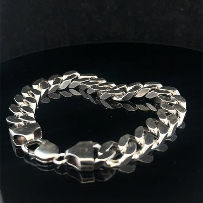 Silver curb bracelet 62.3g (bb1977l)