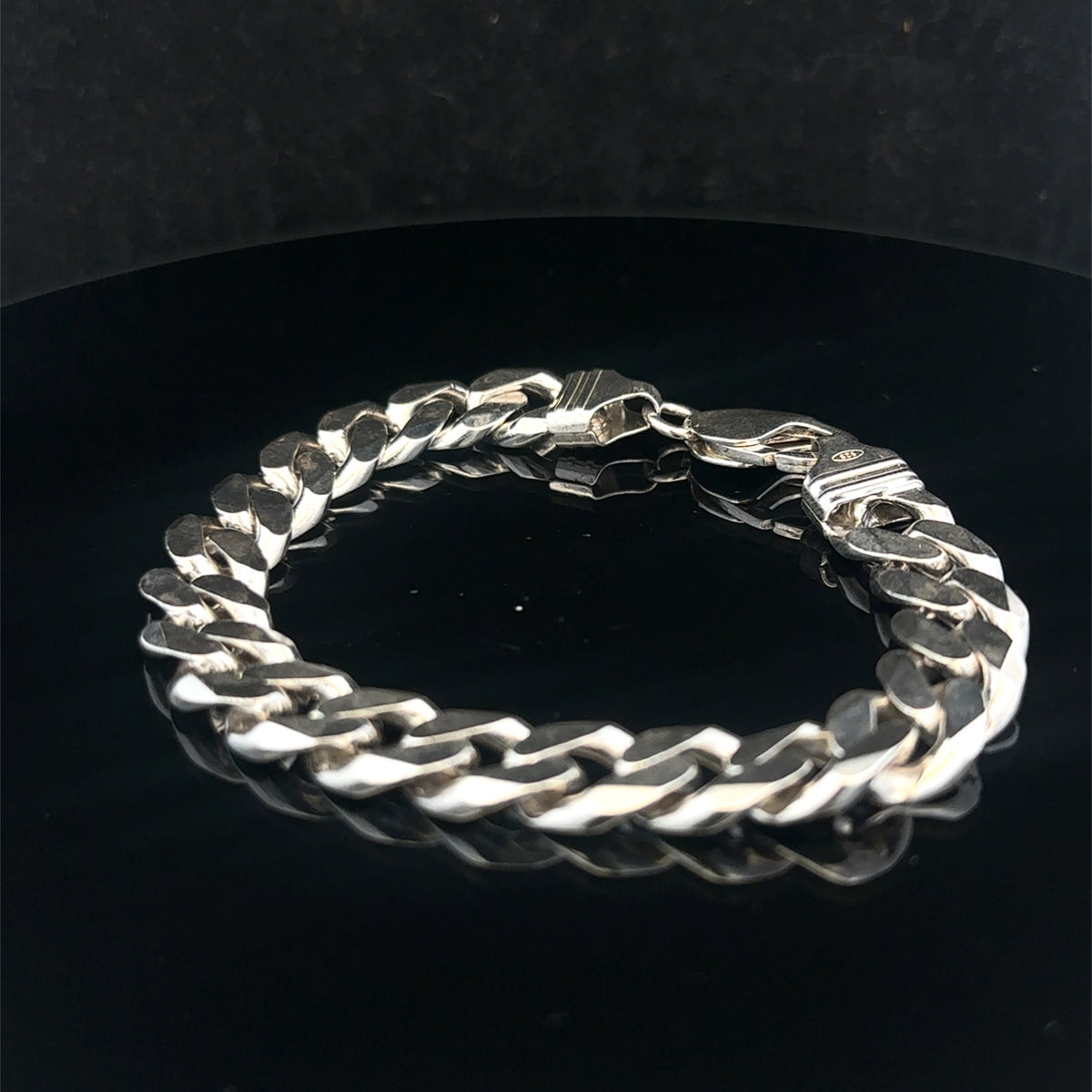 Silver curb bracelet 37.4g (sh27204b)