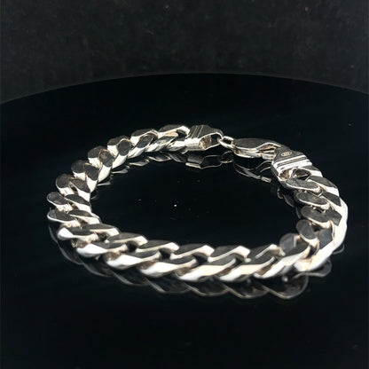Silver curb bracelet 37.4g (sh27204b)