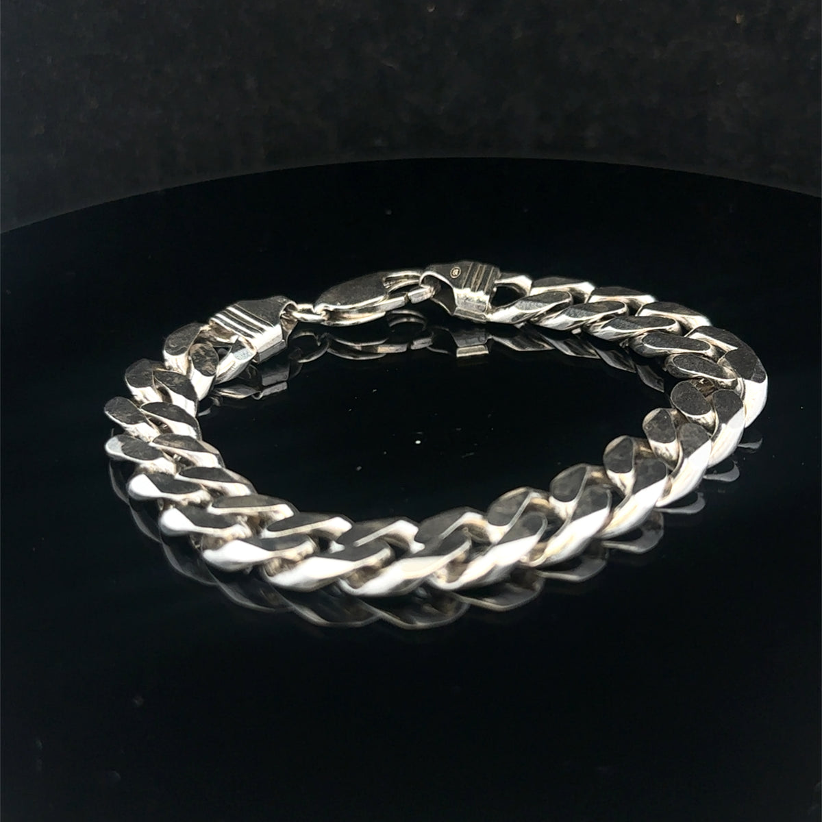 Silver curb bracelet 37.4g (sh27204b)