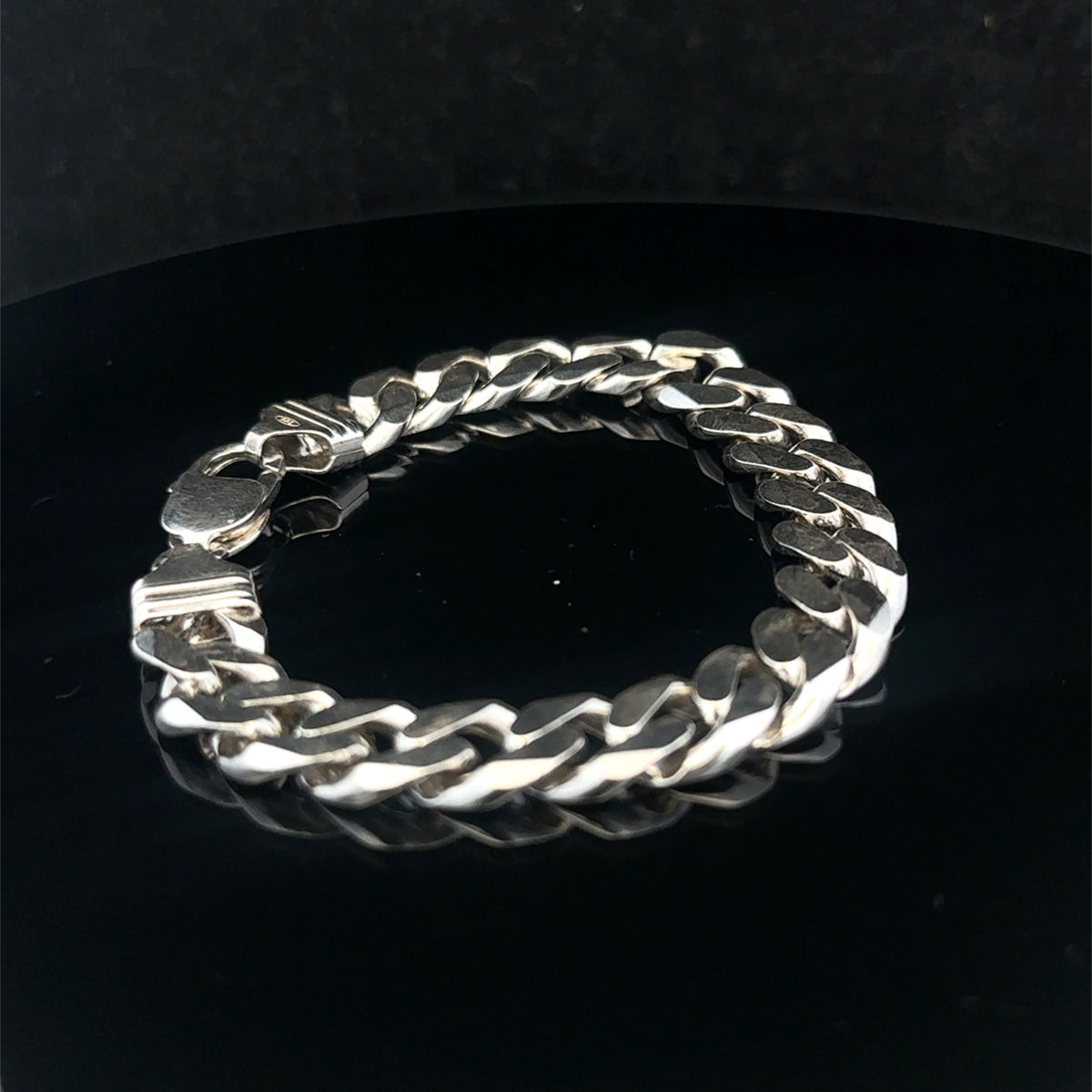 Silver curb bracelet 37.4g (sh27204b)