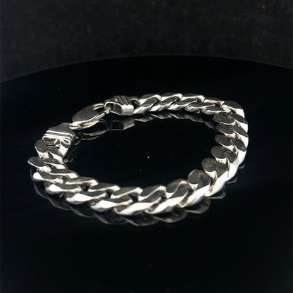 Silver curb bracelet 37.4g (sh27204b)