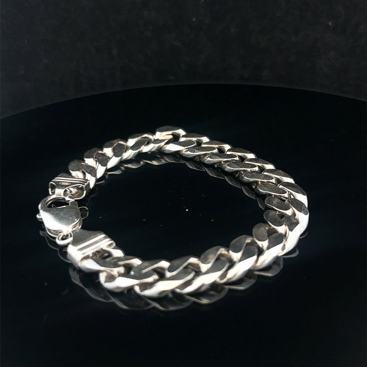 Silver curb bracelet 37.4g (sh27204b)