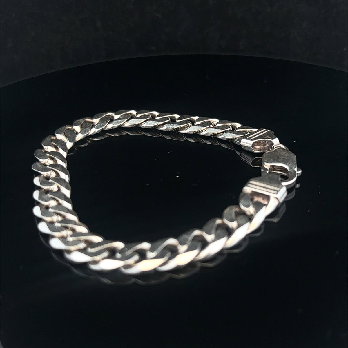 Silver curb bracelet 31.5g (sh25669l)