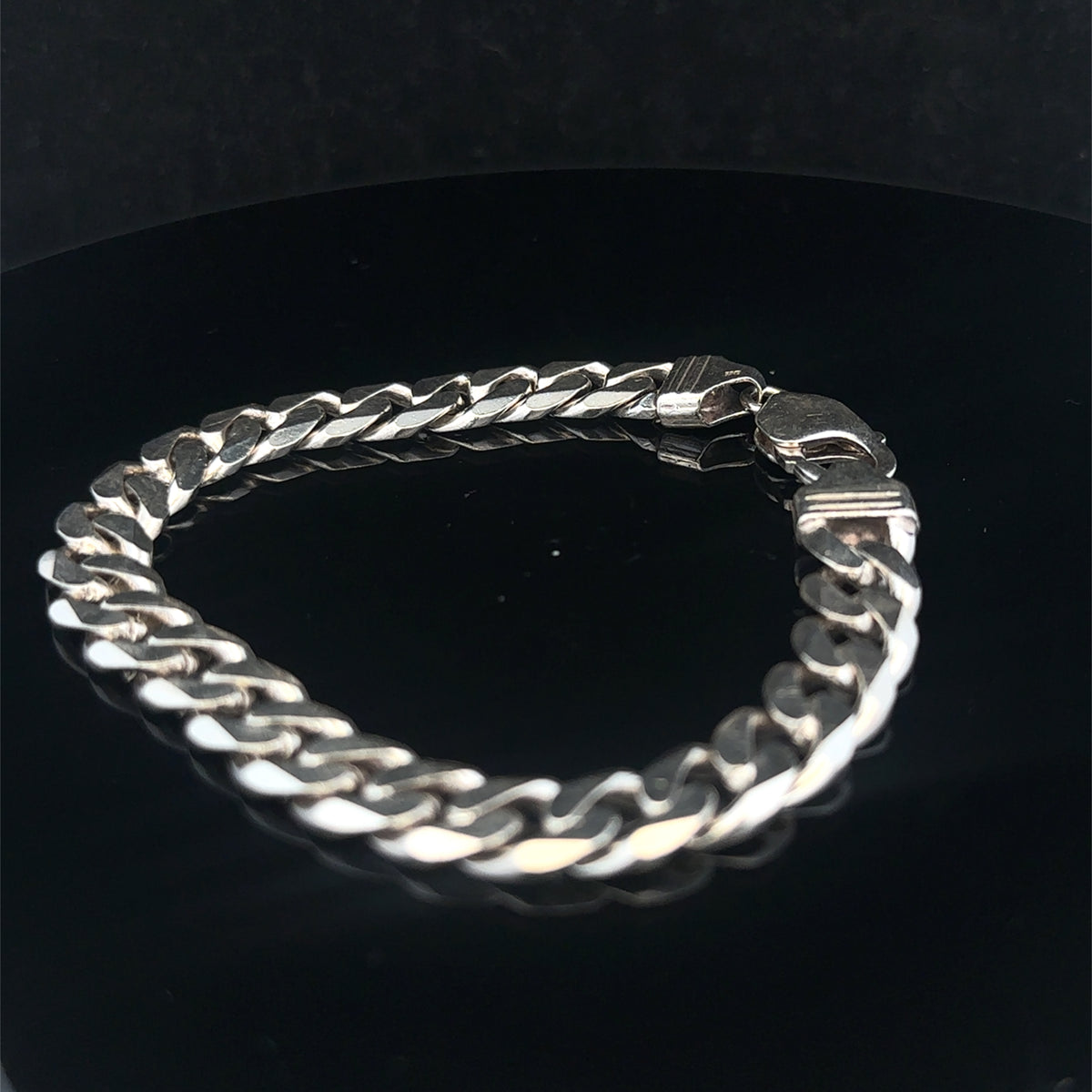 Silver curb bracelet 31.5g (sh25669l)