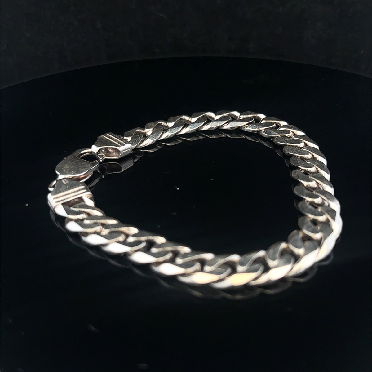 Silver curb bracelet 31.5g (sh25669l)