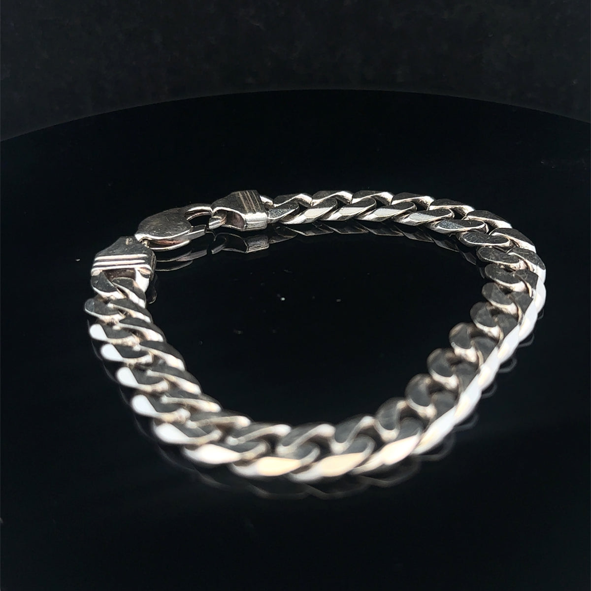 Silver curb bracelet 31.5g (sh25669l)