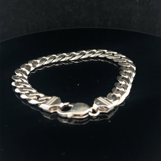 Silver curb bracelet 31.5g (sh25669l)