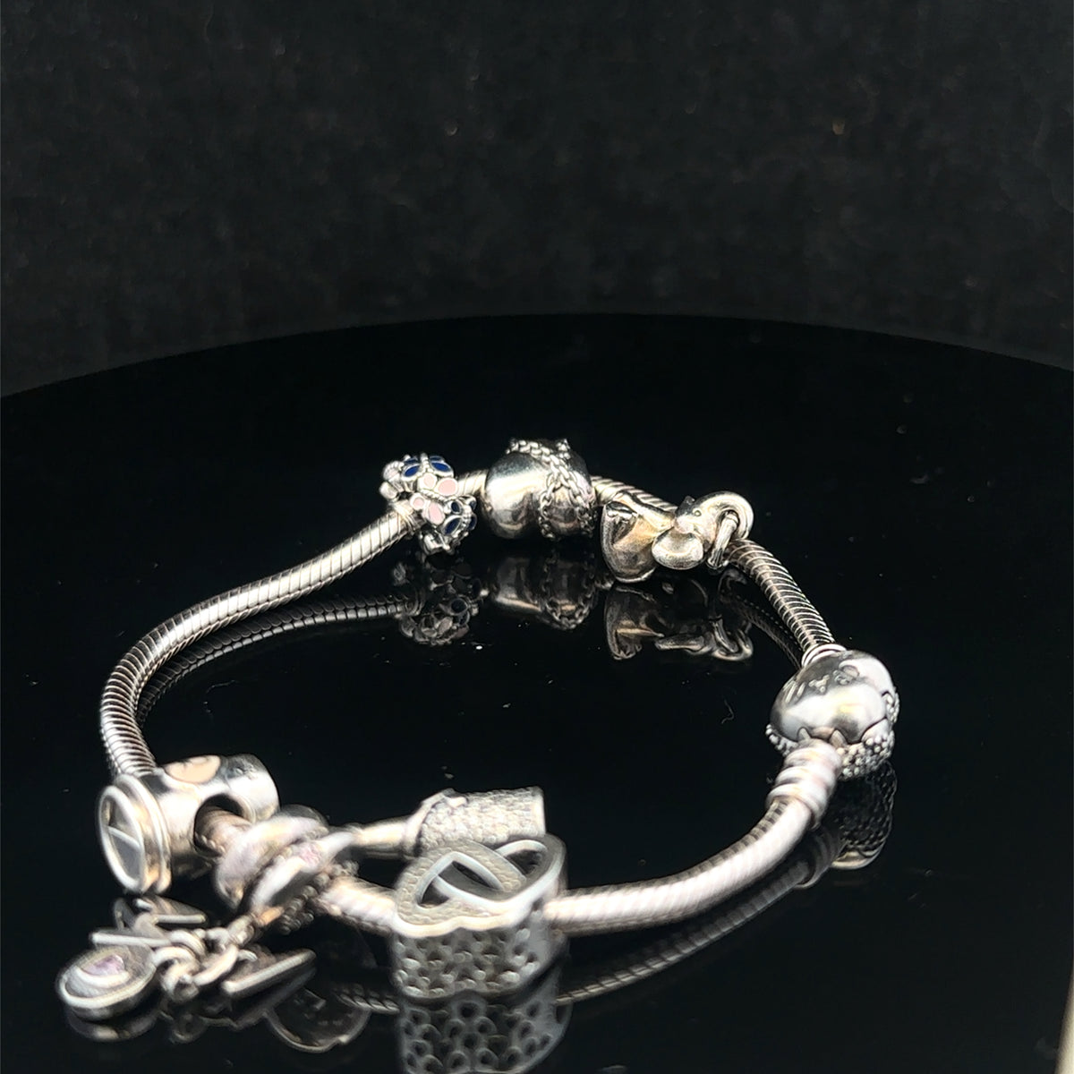 Silver pandora charm bracelet 35g (sh27110b)