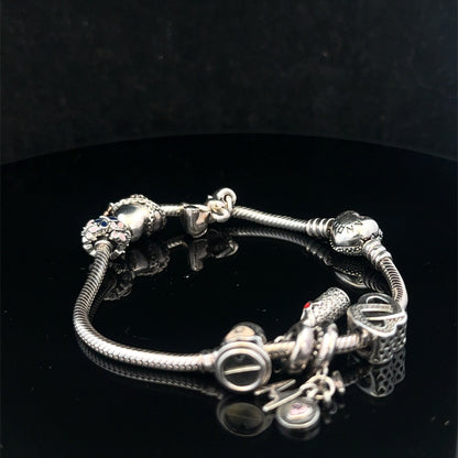 Silver pandora charm bracelet 35g (sh27110b)
