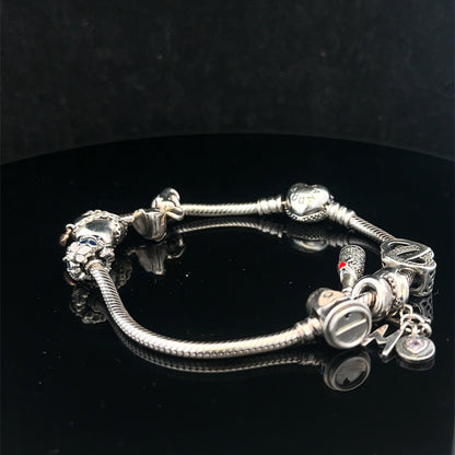Silver pandora charm bracelet 35g (sh27110b)
