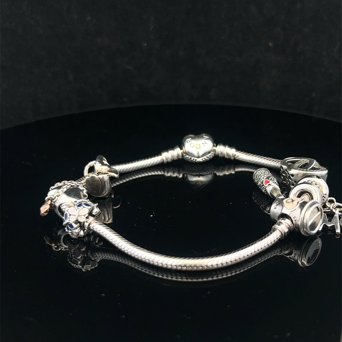 Silver pandora charm bracelet 35g (sh27110b)