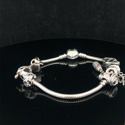 Silver pandora charm bracelet 35g (sh27110b)