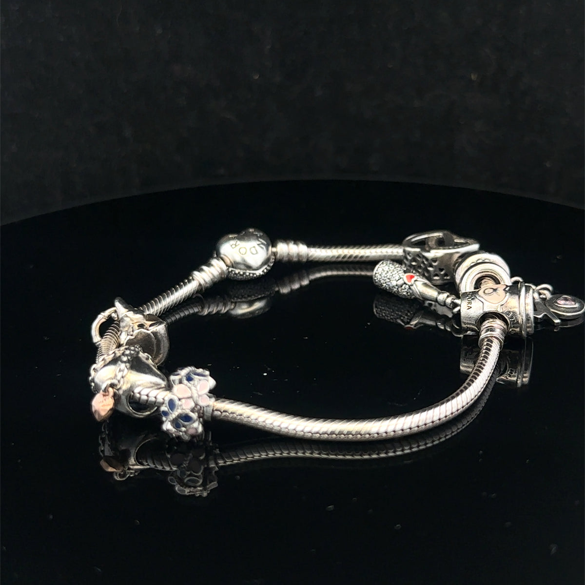Silver pandora charm bracelet 35g (sh27110b)