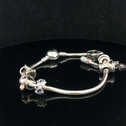 Silver pandora charm bracelet 35g (sh27110b)